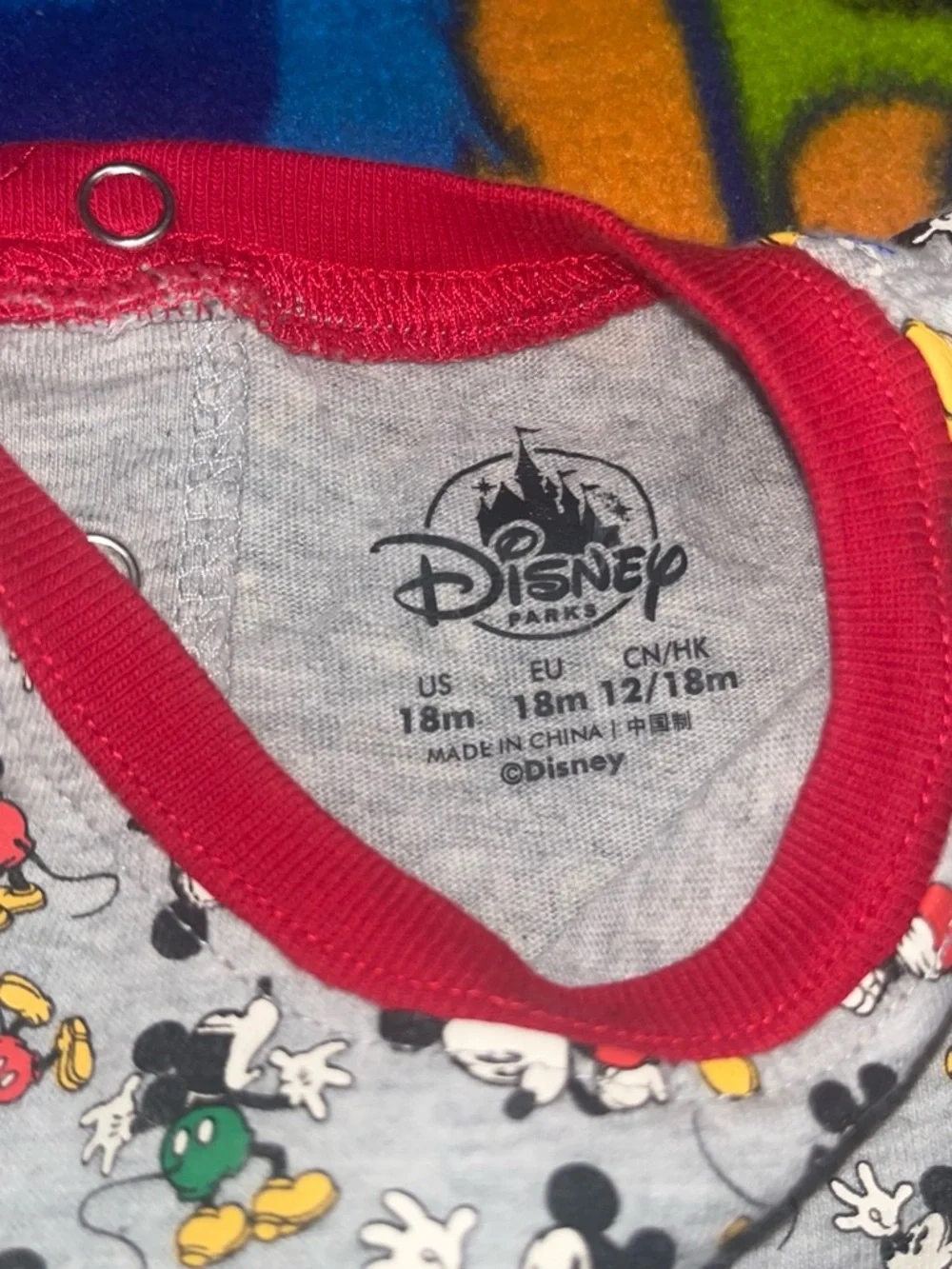 Disney Gray, Red & Multi Mickey Mouse Infant One-Piece Bodysuit
